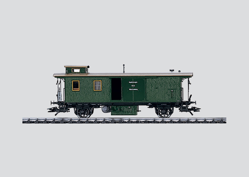 Märklin 4212 - Fourgon à bagages - Pwi Wü 09 - des chemins de fer royaux du Wurtemberg - Compartiment de service et compartiment pour chiens - (K.W.St.E.) - HO