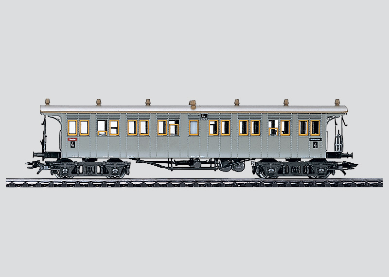 Märklin 4214 - Wagon à plate-forme pour trains rapides - C4id Wü 99 - 4ème classe - (K.W.St.E.) - HO