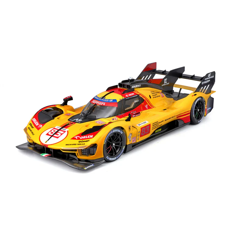 Burago - Ferrari 499P - #83 - 24 Heures du Mans - Jaune - 1/24
