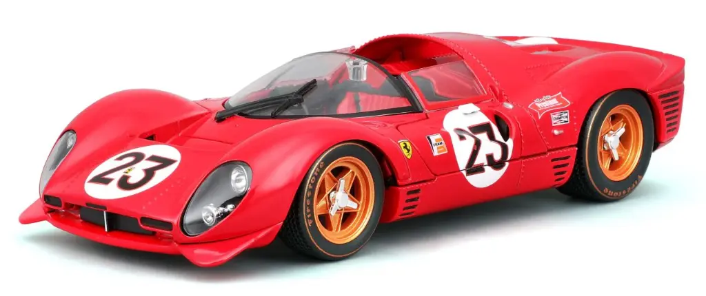 Burago - Ferrari Racing 330 P4 Daytona (1967) - Kit à assembler de 43 pièces - 1/24
