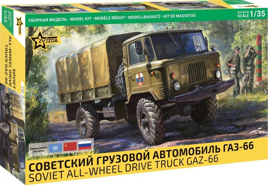 Zvezda 3707 - Camion soviétique GAZ-66 - 1/35