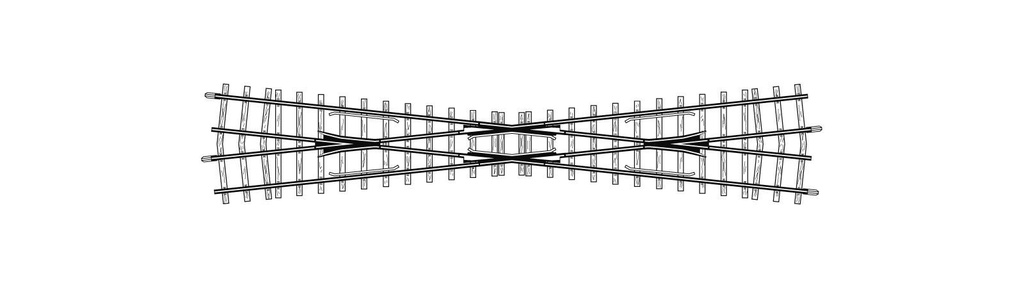 Bemo 4218 000 - Aiguillage croisement -220 mm - 12° - HOm