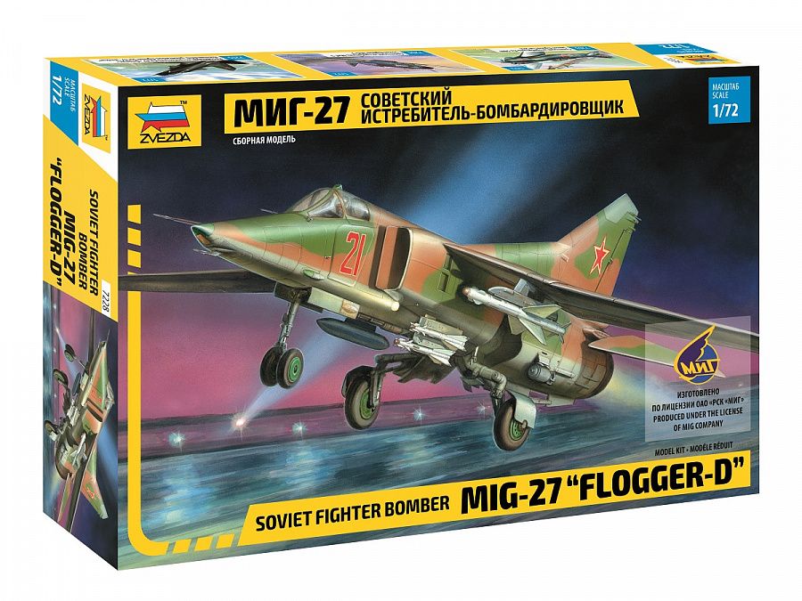 Zvezda 7228 - Mig-27 "Flogger-D" - 78 pièces - 23.7 cm longueur - 1/72