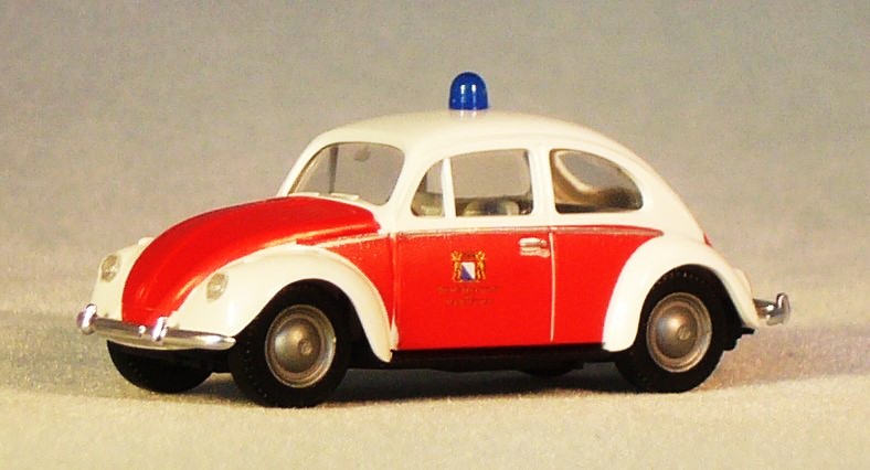 Wiking 086102 - VW Coccinelle - Police du feu Zürich - HO