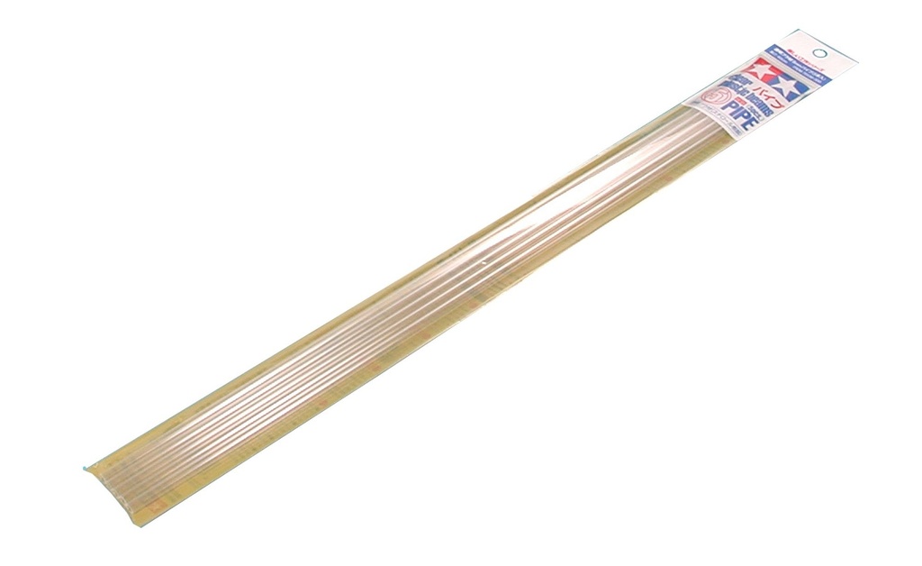 Tamiya 70136-300 - Profilé en plastique rond de 5 mm (5 pièces) Transparent