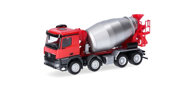 Herpa 319133 - Camion malaxeur à béton Mercedes-Benz Arocs M à 4 essieux - 1/87