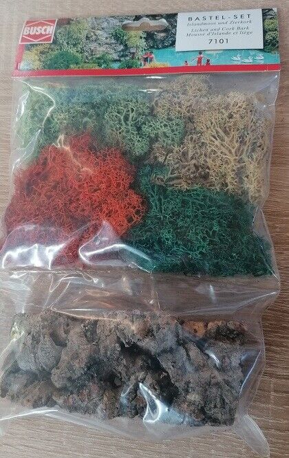 Busch 7101 - Mousse d'Island 4 couleurs + liège