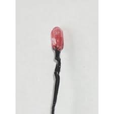 Ampoule à bulbe - Rouge - 3 Volts - Modèle Mantoue (1 pièce)