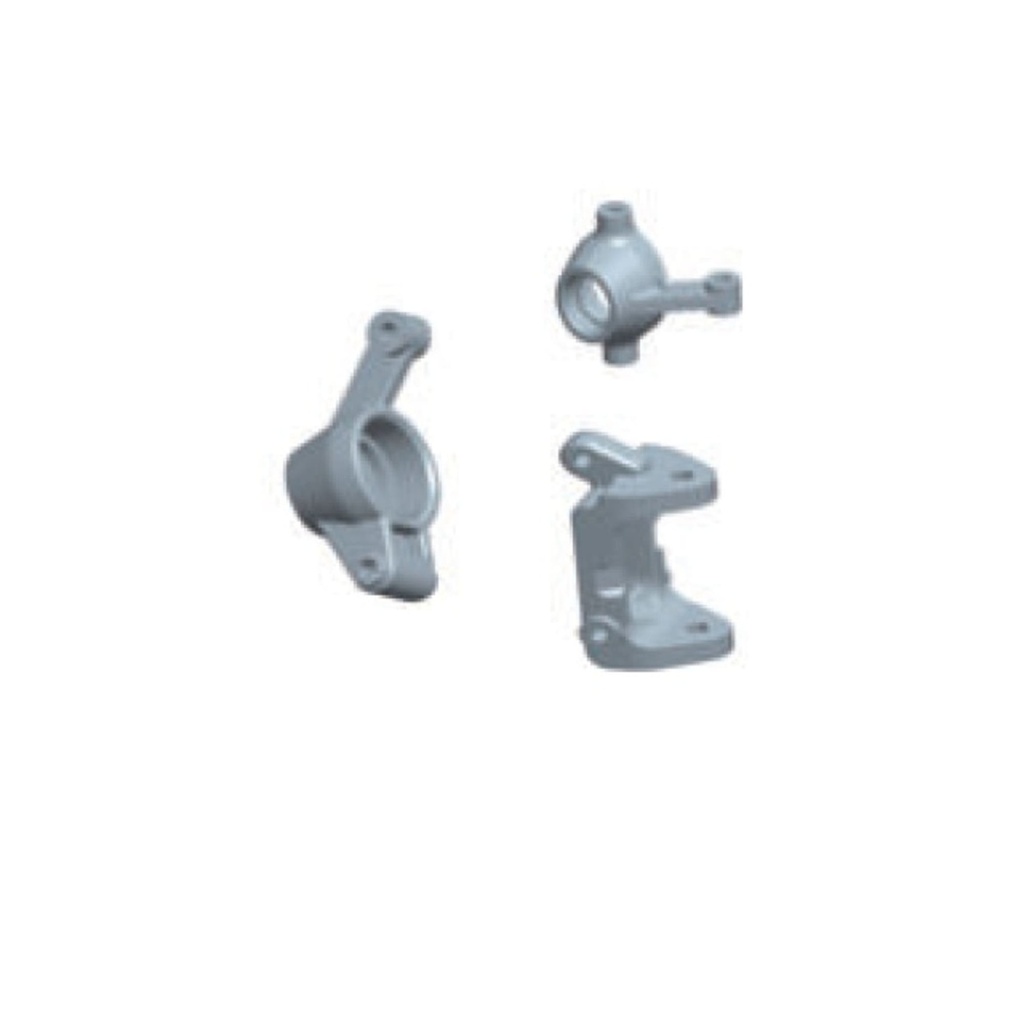 DF 8069 - Fusées de direction/support de roue - C-Hub avant/arrière - 1x de chaque - 1/10