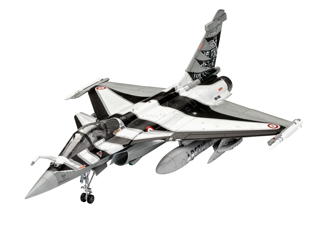 Revell - Model Set - Dassault Aviation Rafale C - Envergure 32.3 cm  - 204 pièces - 1/48 (y compris colle, peintures et pinceaux)