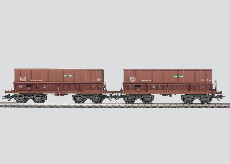 Märklin 48447 - Coffret 2 wagons pour marchandises en vrac (Mineraliers)  "On Rail" - SNCB - HO