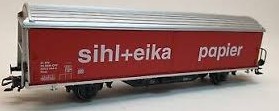 Märklin 84735.14 - Wagon à parois coulissantes Hbis "SIHL & EIKA Papier" - Suisse Collection - SBB-CFF - HO