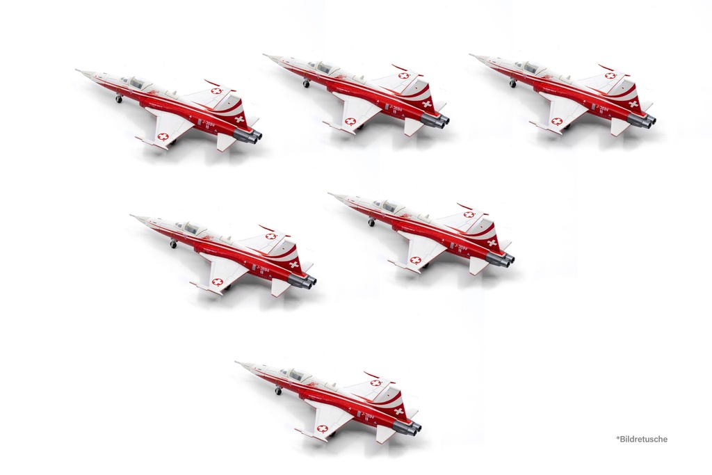 ACE - Coffret Northrop F-5E Tiger II - Patrouille Suisse (6 pièces)  - 1/200 - Édition limitée à 500 ex. numérotés