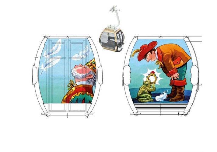 JC - Télécabine Omega IV Grächen - "Les trois plumes" - 1/32