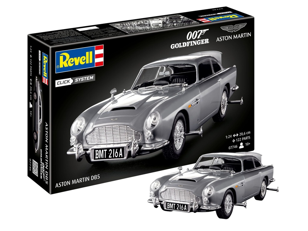 Revell 07746 - Aston Martin DB5 Goldfinger -James Bond 007 - 1/24 (Easy-click)