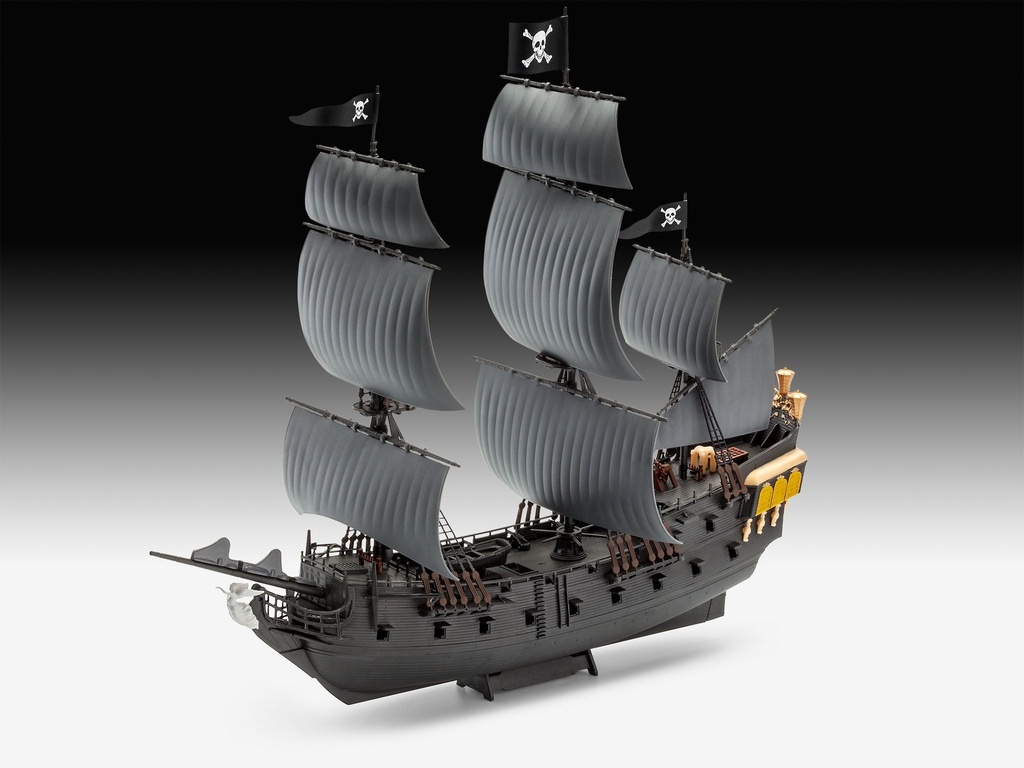 Revell - Gift Set "Black Pearl" - Pirates des Caraïbes - La revanche de Salazar - Click System, sans collage - y.c. peintures - 26 cm long - 112 pièces - 1/150