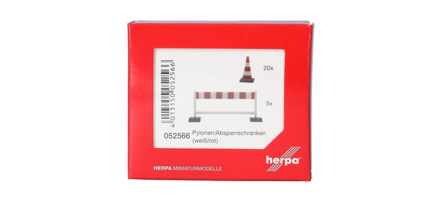 Herpa 052566 - Accessoires Pylônes (20 pièces) - barrières (5 pièces) - 1/87