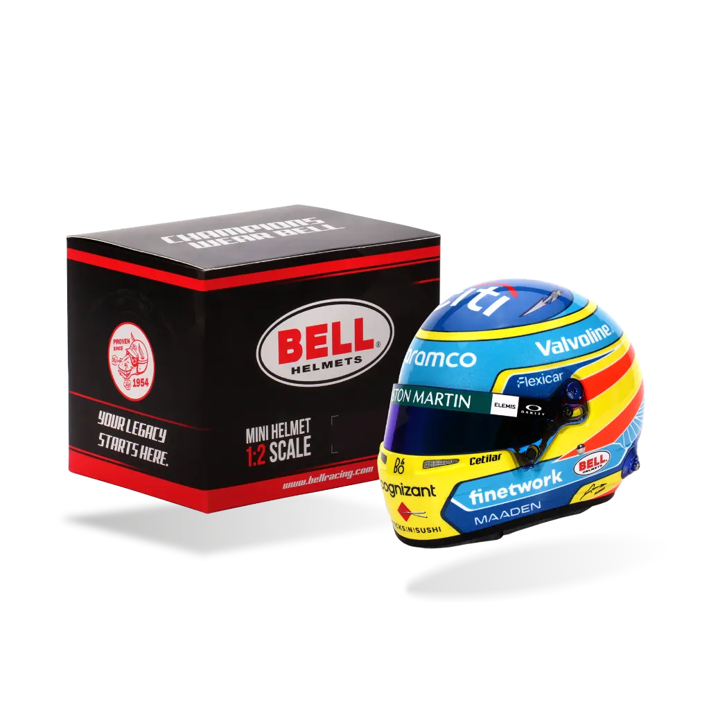Bell Mini-Helmet - Casque Fernando Alonso - #14 - F-1 Aston Martin - 2025 - 1/2