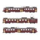Piko - Rame automotrice RABDe 12/12 - #1116 - MIRAGE (3 voitures) - Rouge, toit gris - SBB-CFF-FFS - DCS - HO