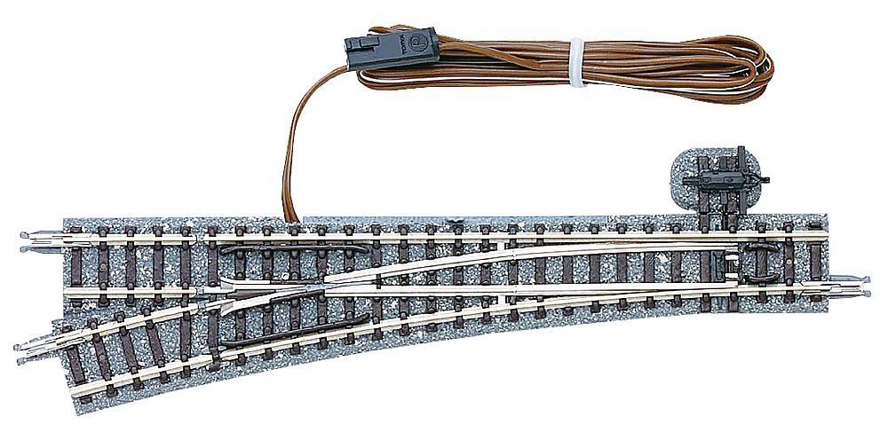 Tomix -  Aiguillage électrique gauche - sur lit de ballast - N