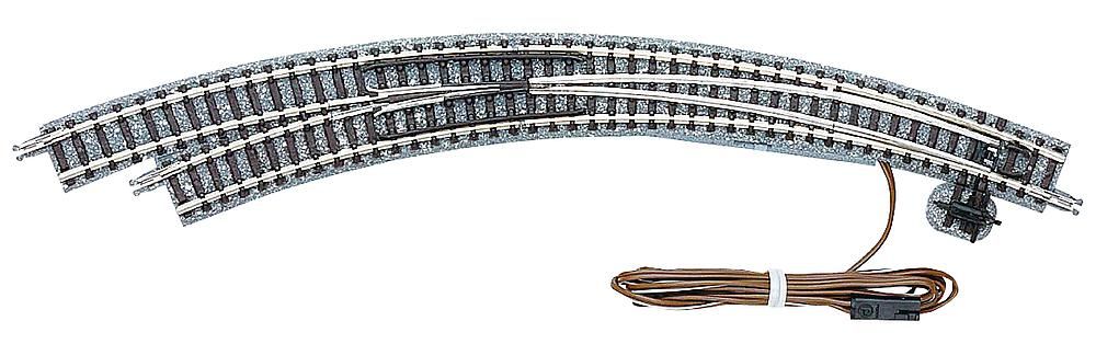 Tomix -  Aiguillage électrique courbe gauche - sur lit de ballast - N