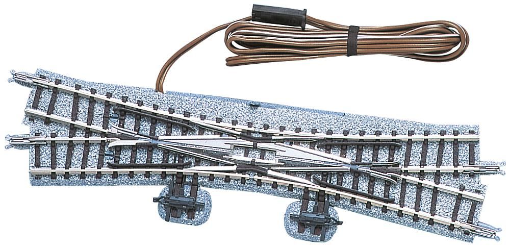 Tomix 1245 - Aiguillage électrique double croisement - Traversée jonction double - sur lit de ballast - N