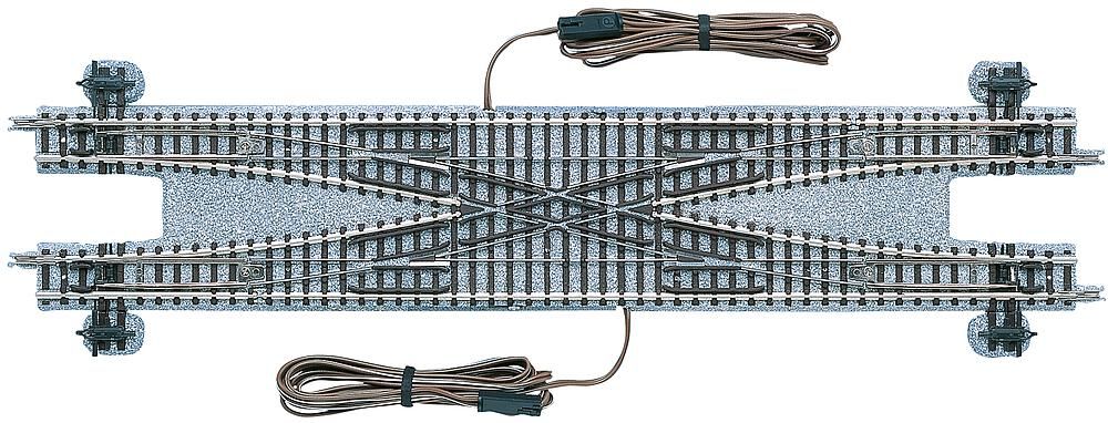 Tomix 1247 - Bretelle de 4 aiguillages électriques - sur lit de ballast - N