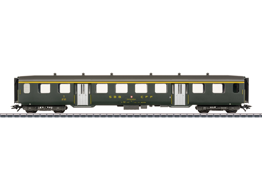 Märklin 43363 - Voiture voyageurs et salon en acier léger - 1ère classe - En exploitation en 1990 - SBB-CFF-FFS - HO