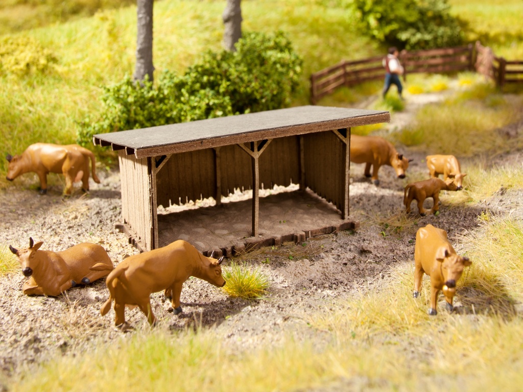 Noch 14379 - Abri pour animaux - HO Laser Cut