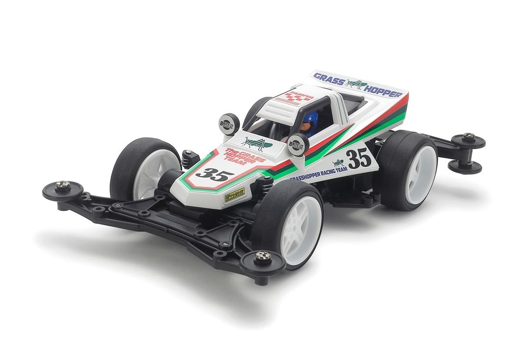 Tamiya 18105 - Kit Mini 4WD Grasshopper Jr. VZ - 1984 - 1/32 (piles non incluses)