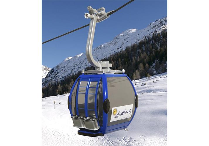 JC 84187 - Télécabine Omega IV  "St. Moritz" bleue - 1/32