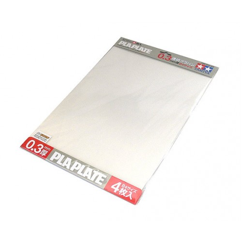 Tamiya Feuille plastique transparent épaisseur 0.3mm - 364 x 257mm (1 pièce)