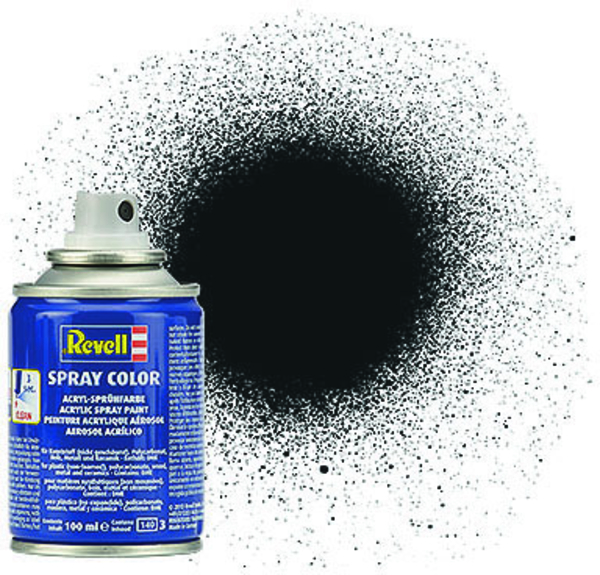 Revell 34108 - Spray Color Noir mat - 100ml
