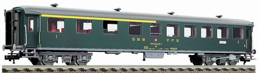 Fleischmann 5138B Wagon SBB FFS 1ère et 2ème classe avec éclairage "HO"