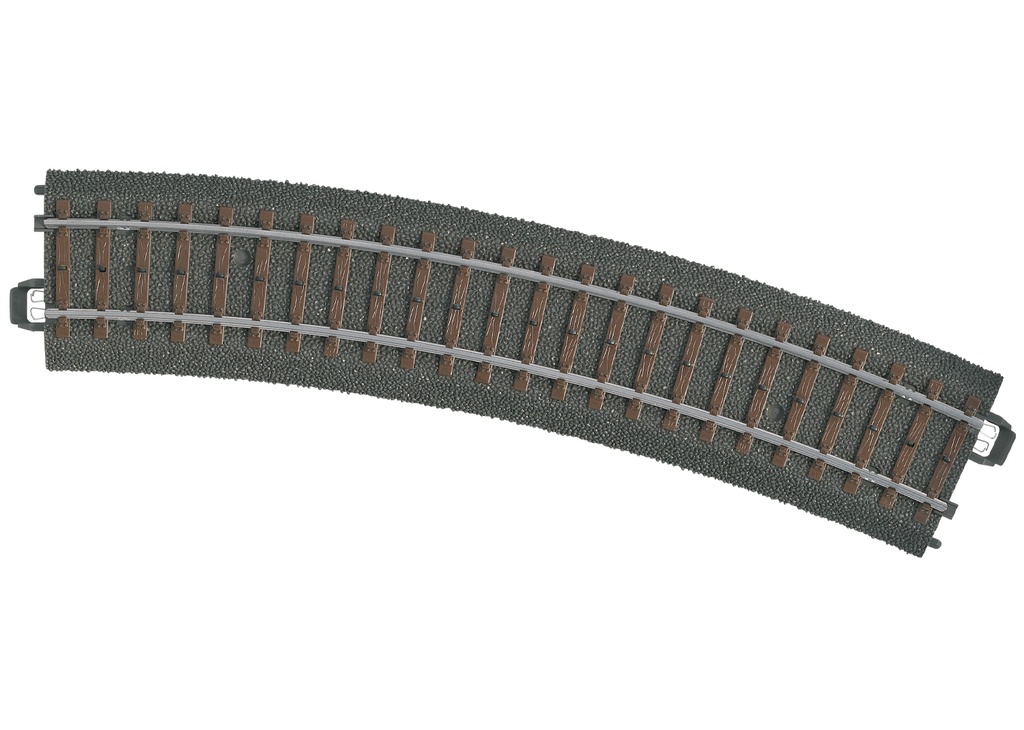Märklin 24224 - Rail courbe - R2 - 437.5mm - 24.3 degrés- (Compensation d'aiguillage) - HO