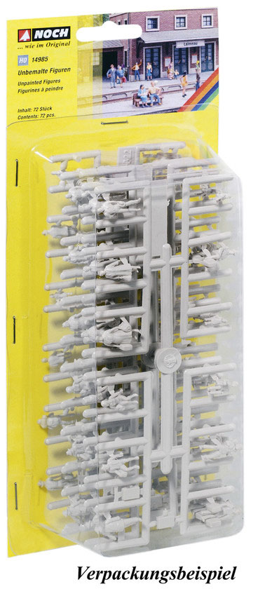 Noch 35985 - Figurines à peindre (72 pièces) - Blancs - "N" - 1/160