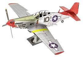 Metal Earth - P-51D Mustang (Tuskegee Airmen) - Kit métal 3D