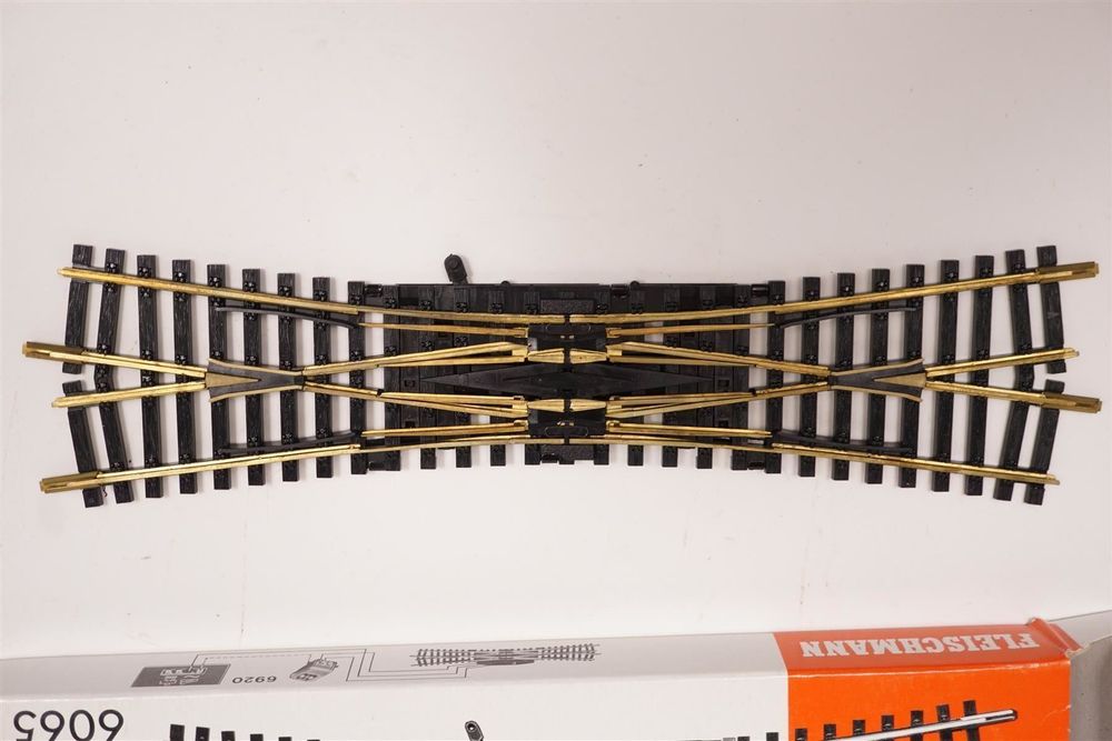 Fleischmann 6065 - croisement double traversée-jonction manuelle - 15 ° longueur 219,5 mm - HO