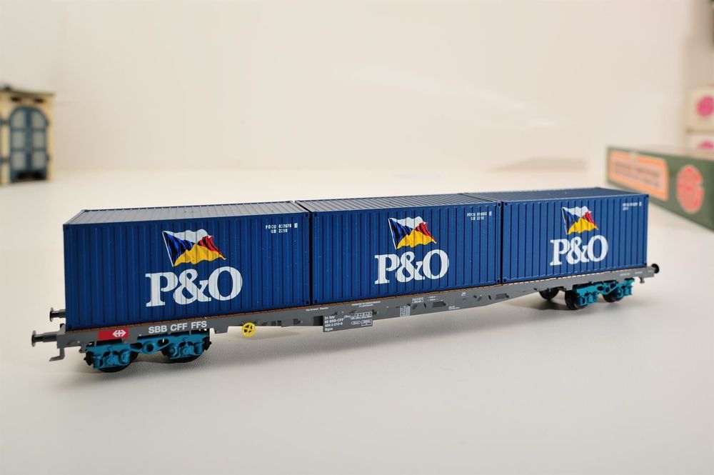 HAG 366 - SBB Wagon "Container de sécurité 20" P&O - AC - HO