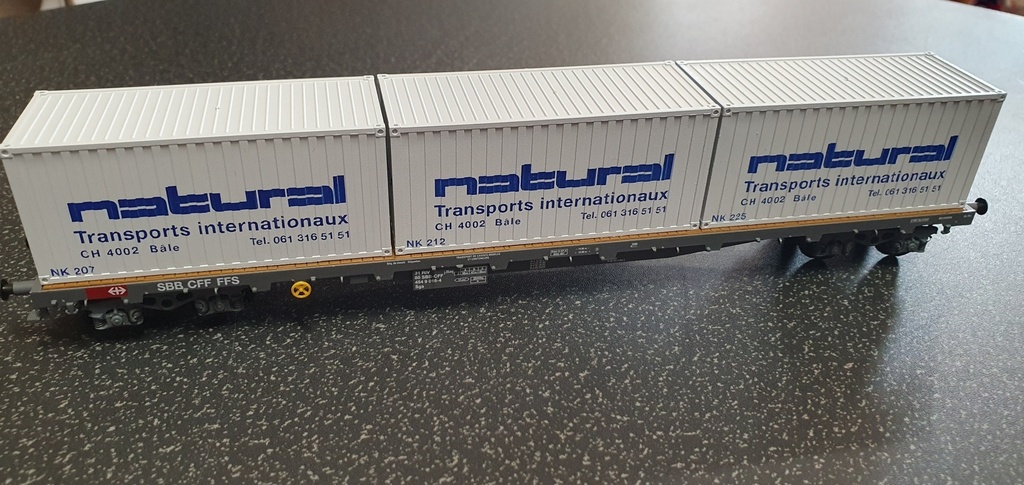 HAG 366 - SBB Wagon "Container de sécurité 20" Natural Transports internationaux - AC - HO