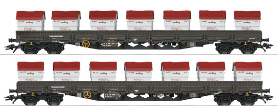 Märklin 47029 - Coffret 2 wagons à bords bas "Awilog"- HO