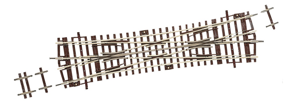 Roco 42451 - Aiguillage de croisement double DKW15 sans entraînement -Type de construction "Baeseler" avec lames extérieures - 230 mm - 15°