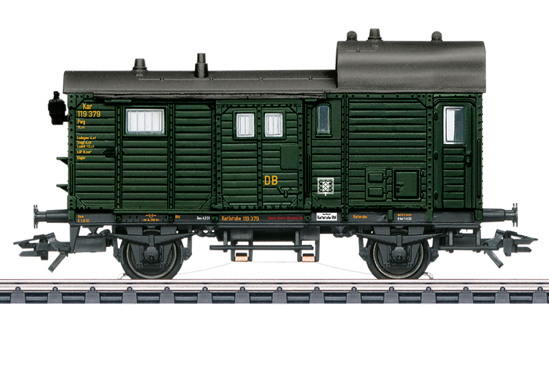 Märklin 46986 - Wagon Type Pwg Pr 14 à bagages pour train de marchandises - DB - MFX - HO
