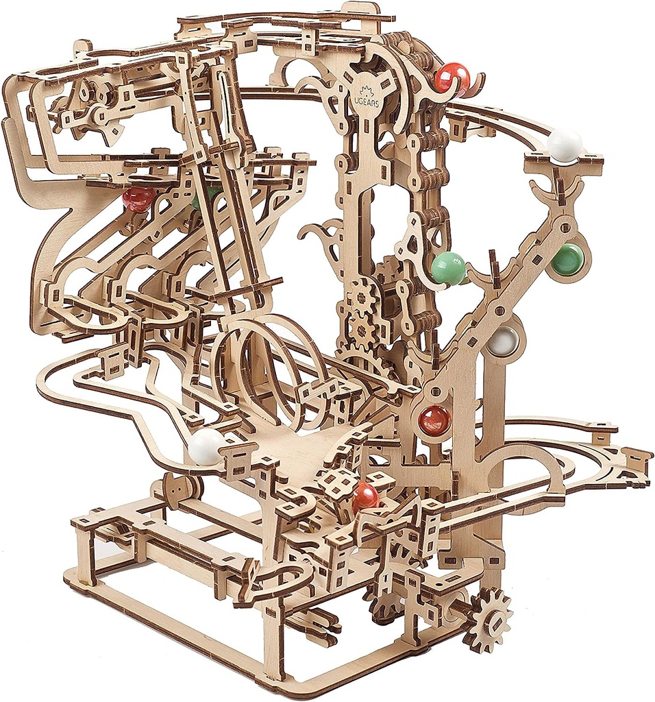Ugears Circuit à billes plusieurs niveaux 3D (400 pièces)