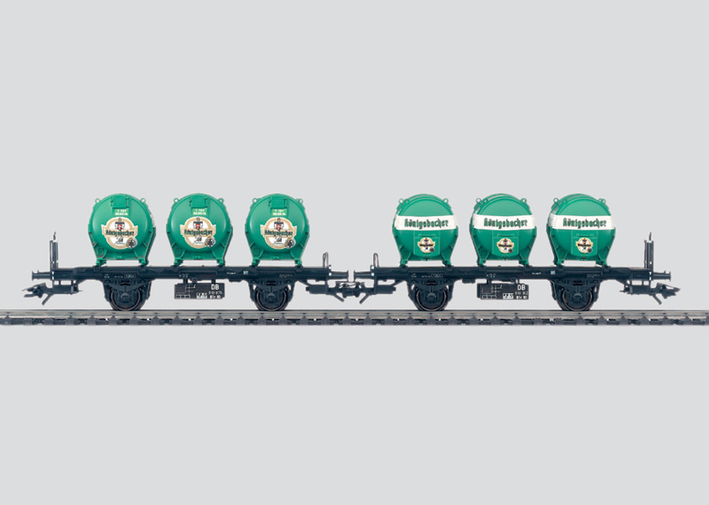 Märklin 48944 - 2 wagons porte-conteneurs différents de type Bt 10 - HO