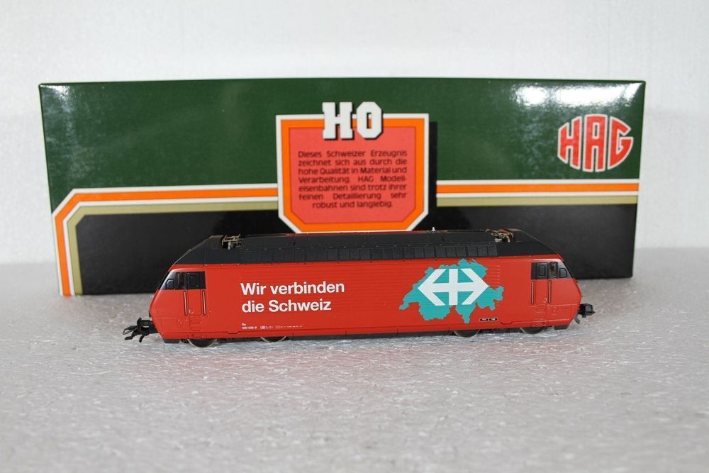HAG 280 -  Locomotive Re 4/4 Typ 460 - "Wir verbinden d/f" - HO