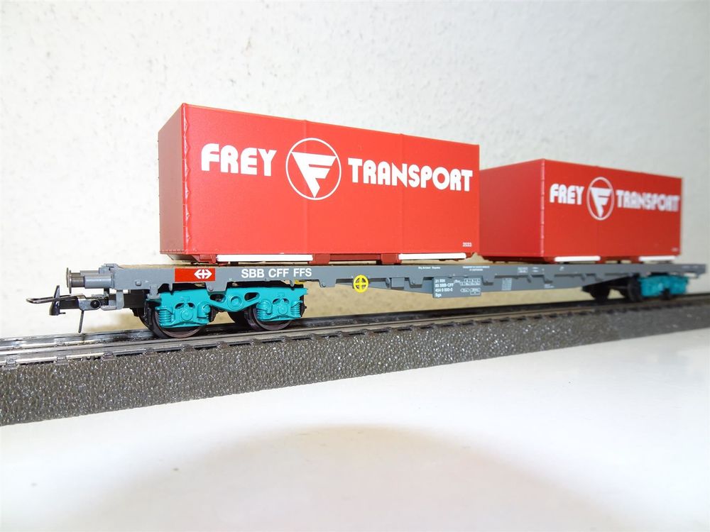 HAG 393 - SBB Wagon container fermé "Frey" - DC - HO