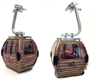 JC - Télécabine Omega IV "Belalp-Blatten" -Imitation bois - 1/32