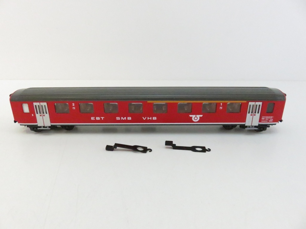HAG 433 - EBT Wagon voyageurs 1ère et 2ème classe - DC - HO