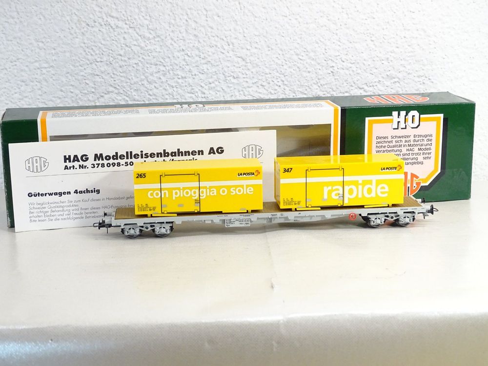 HAG 600 Wagon container "La Poste" HO (AC)